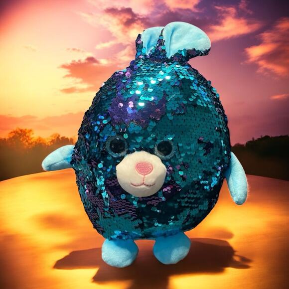 Ways to Celebrate Plush Bunny Rabbit Sequin Easter Stuffed Animal Walmart 12” - Picture 1 of 13